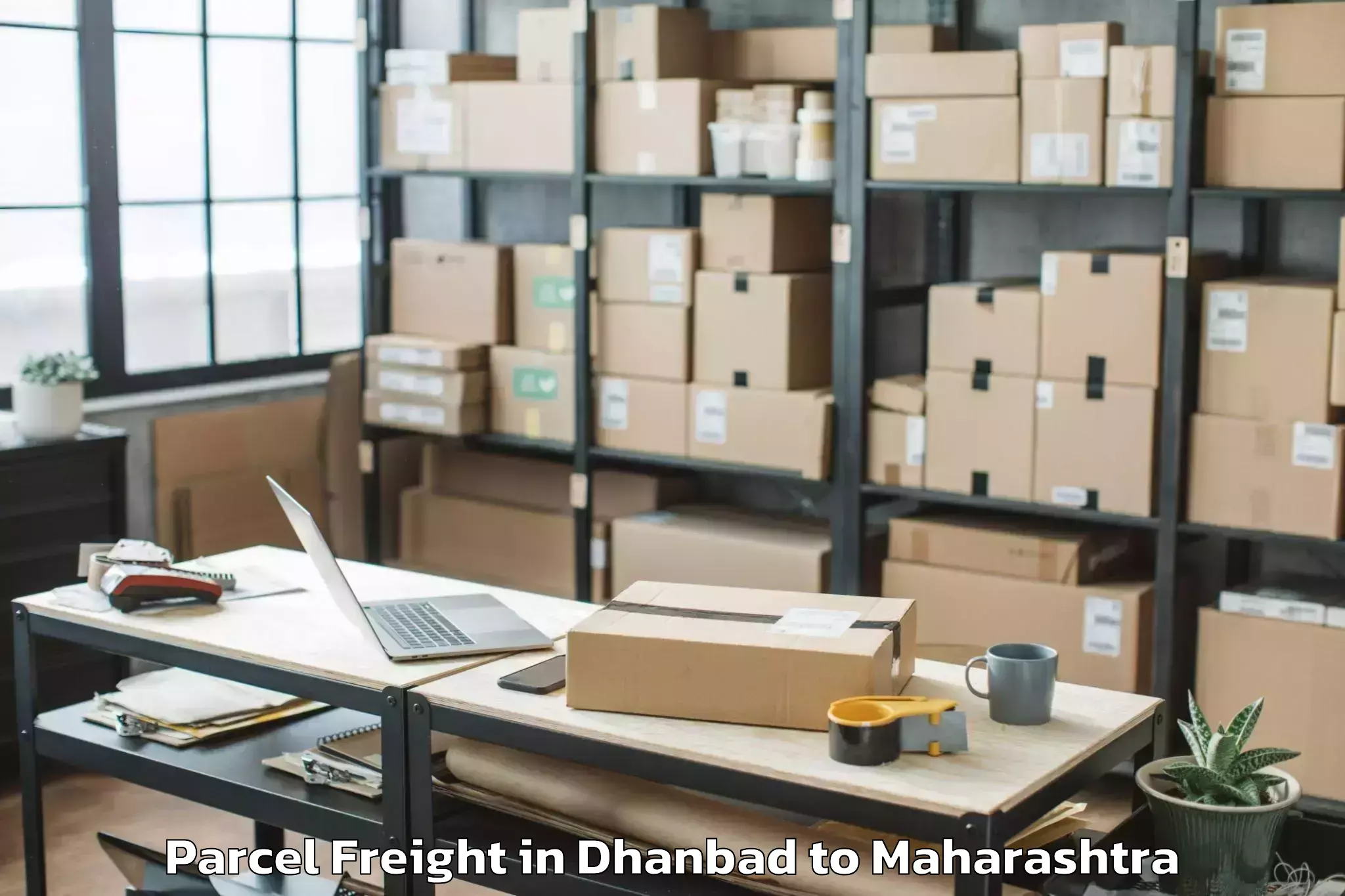 Easy Dhanbad to Narkhed Parcel Freight Booking